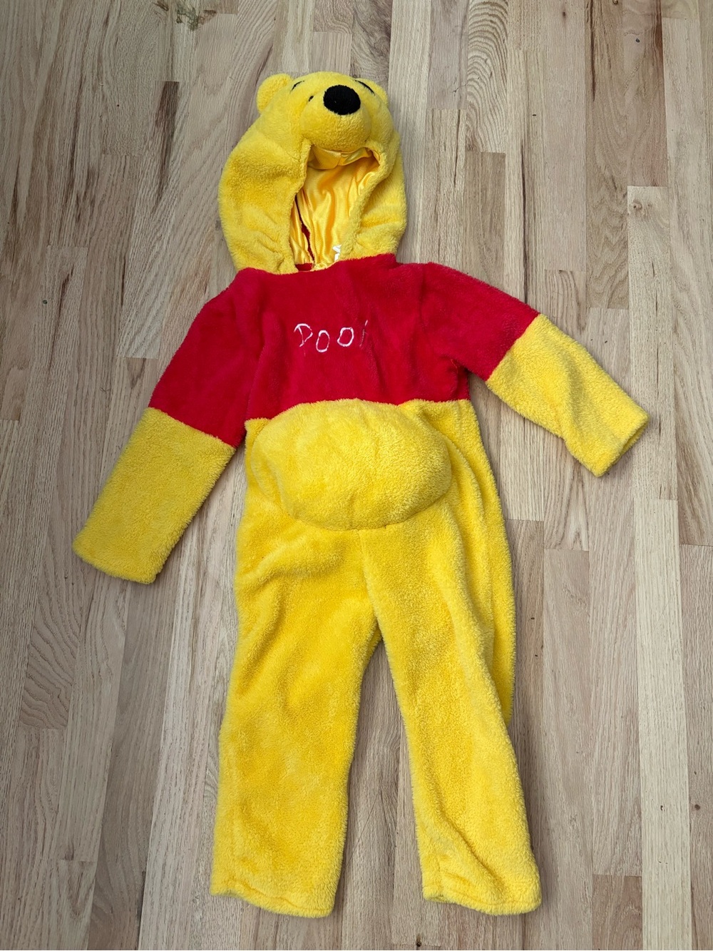 Disney Winnie the Pooh Plush Hooded Costume in Yellow and Red